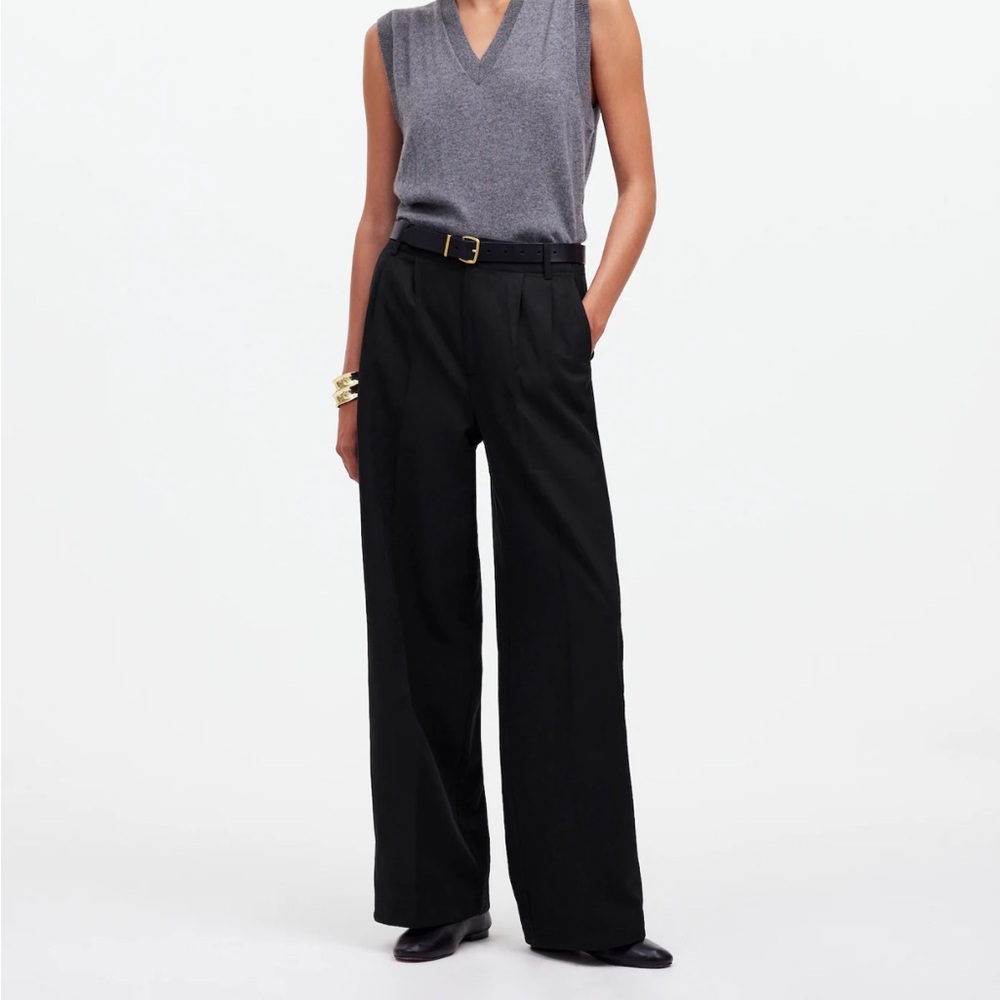 NWT - Madewell The Petite Harlow Wide-Leg Pant in Drapey Twill